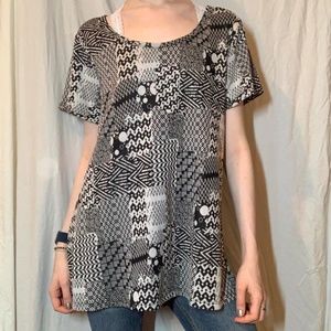 Funky 80s retro pattern LuLaroe tee